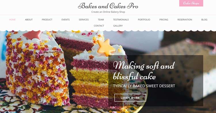 Bakes and Cakes Pro Theme