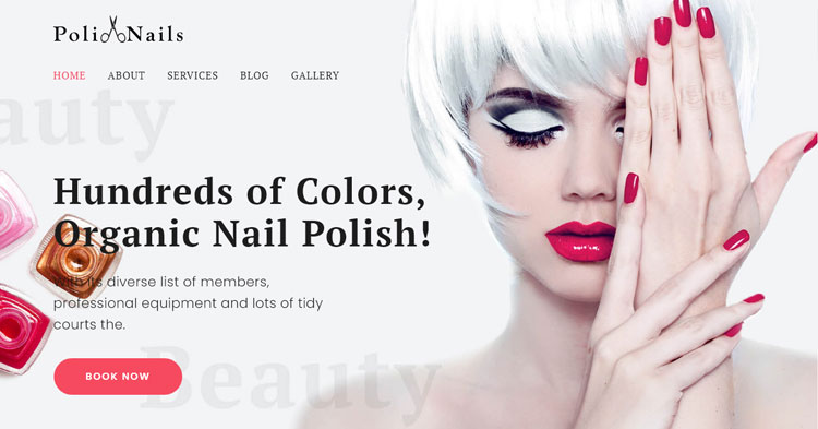 Download Poli Nails - Nail Salon WordPress Theme