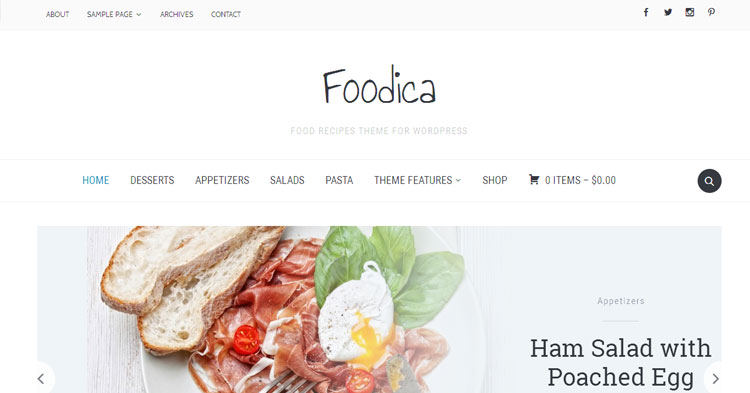 Download WPZoom Foodica Pro Food Blog WordPress Theme